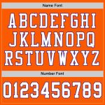 Personalized Orange White-Purple Mesh Authentic Throwback Football Jersey Team Custom Name and Number