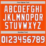 Personalized Orange White-Purple Performance T-Shirt Team Custom Name and Number