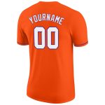 Personalized Orange White-Purple Performance T-Shirt Team Custom Name and Number