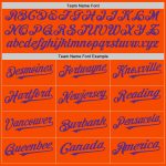 Personalized Orange White-Purple Pinstripe Authentic Split Fashion Baseball Jersey Team Custom Name and Number