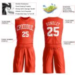 Personalized Orange White Round Neck Suit Basketball Jersey