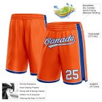 Personalized Orange White-Royal Authentic Basketball Shorts Team Custom Name and Number