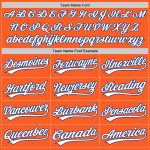 Personalized Orange White-Royal Authentic Throwback Baseball Jersey Team Custom Name and Number