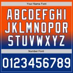 Personalized Orange White-Royal Bomber Full-Snap Varsity Letterman Fade Fashion Jacket Team Custom Name and Number