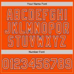 Personalized Orange White-Royal Bomber Full-Snap Varsity Letterman Jacket