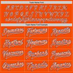 Personalized Orange White-Royal Bomber Full-Snap Varsity Letterman Jacket