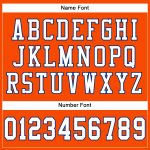 Personalized Orange White-Royal Mesh Authentic Football Jersey Team Custom Name and Number