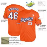 Personalized Orange White-Royal Mesh Authentic Throwback Baseball Jersey Team Custom Name and Number