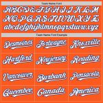 Personalized Orange White-Royal Mesh Authentic Throwback Baseball Jersey Team Custom Name and Number