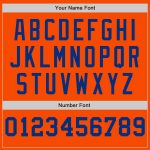 Personalized Orange White-Royal Pinstripe Authentic Split Fashion Baseball Jersey Team Custom Name and Number