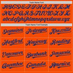 Personalized Orange White-Royal Pinstripe Authentic Split Fashion Baseball Jersey Team Custom Name and Number