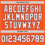 Personalized Orange White-Royal Two-Button Unisex Softball Jersey Team Custom Name and Number