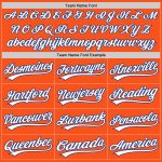 Personalized Orange White-Royal Two-Button Unisex Softball Jersey Team Custom Name and Number