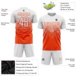Personalized Orange White Sublimation Soccer Uniform Jersey Team Custom Name and Number