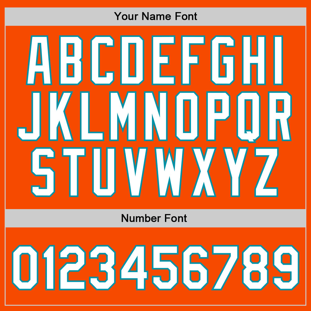 Personalized Orange White-Teal Authentic Throwback Basketball Jersey Personalized Orange White-Teal Authentic Throwback Basketball Jersey - Image 4
