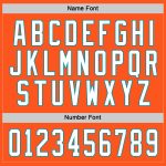 Personalized Orange White-Teal Hockey Jersey Team Custom Name and Number