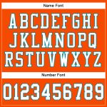 Personalized Orange White-Teal Mesh Authentic Football Jersey Team Custom Name and Number
