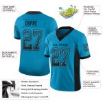 Personalized Panther Blue Black-Gray Mesh Drift Fashion Football Jersey Team Custom Name and Number