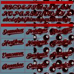 Personalized Panther Blue Black-Red 3D Pattern Design Billiards Snooker 8 Ball Authentic Baseball Jersey Team Custom Name and Number