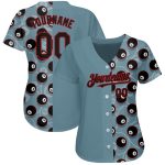 Personalized Panther Blue Black-Red 3D Pattern Design Billiards Snooker 8 Ball Authentic Baseball Jersey Team Custom Name and Number