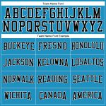 Personalized Panther Blue Black-White Long Sleeve Performance T-Shirt Team Custom Name and Number
