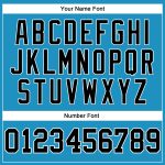 Personalized Panther Blue Black-White Long Sleeve Performance T-Shirt Team Custom Name and Number