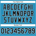 Personalized Panther Blue Black-White Performance T-Shirt Team Custom Name and Number