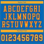 Personalized Panther Blue Gold-Red Mesh Authentic Football Jersey Team Custom Name and Number