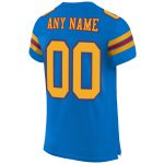 Personalized Panther Blue Gold-Red Mesh Authentic Football Jersey Team Custom Name and Number