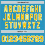 Personalized Panther Blue Gold-White Authentic Baseball Jersey Team Custom Name and Number