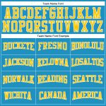 Personalized Panther Blue Gold-White Long Sleeve Performance T-Shirt Team Custom Name and Number