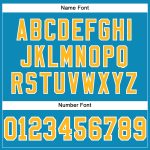 Personalized Panther Blue Gold-White Mesh Authentic Football Jersey Team Custom Name and Number