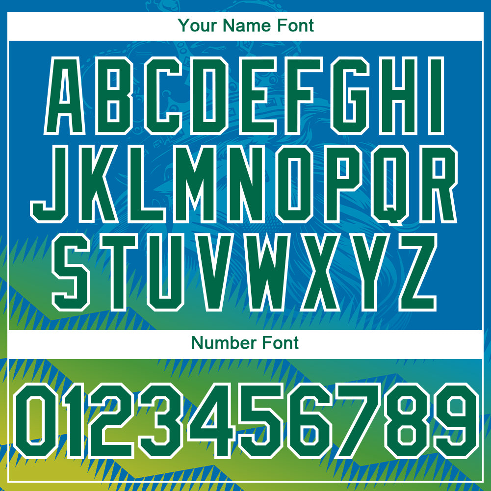 Personalized Panther Blue Kelly Green-White 3D Pattern Design Animal Lion Authentic Baseball Jersey Team Custom Name and Number Personalized Panther Blue Kelly Green-White 3D Pattern Design Animal Lion Authentic Baseball Jersey Team Custom Name and Number - Image 5