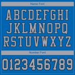 Personalized Panther Blue Light Gray-Black Mesh Authentic Football Jersey