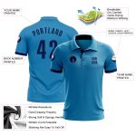 Personalized Panther Blue Navy Performance Golf Polo Shirt Team Custom Name and Number