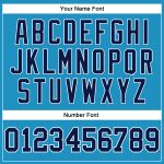 Personalized Panther Blue Navy-White Long Sleeve Performance T-Shirt Team Custom Name and Number