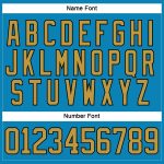 Personalized Panther Blue Old Gold-Black Hockey Lace Neck Jersey Team Custom Name and Number