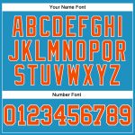 Personalized Panther Blue Orange-White Long Sleeve Performance T-Shirt Team Custom Name and Number