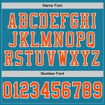 Personalized Panther Blue Orange-White Mesh Authentic Football Jersey Team Custom Name and Number
