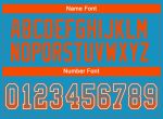 Personalized Panther Blue Orange-White Mesh Drift Fashion Football Jersey Team Custom Name and Number