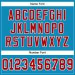 Personalized Panther Blue Red-White Mesh Authentic Football Jersey Team Custom Name and Number