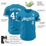 Personalized Panther Blue White Authentic Baseball Jersey Team Custom Name and Number