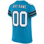 Personalized Panther Blue White-Black Mesh Authentic Football Jersey Team Custom Name and Number