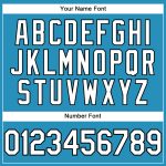 Personalized Panther Blue White-Black Performance T-Shirt Team Custom Name and Number