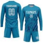 Personalized Panther Blue White-Black Sublimation Soccer Uniform Jersey Team Custom Name and Number