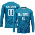 Personalized Panther Blue White-Black Sublimation Soccer Uniform Jersey Team Custom Name and Number