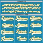 Personalized Panther Blue White-Gold Hockey Jersey Team Custom Name and Number