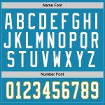 Personalized Panther Blue White-Gold Hockey Jersey Team Custom Name and Number