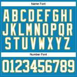 Personalized Panther Blue White-Gold Hockey Lace Neck Jersey Team Custom Name and Number