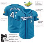 Personalized Panther Blue White-Navy Authentic Baseball Jersey Team Custom Name and Number